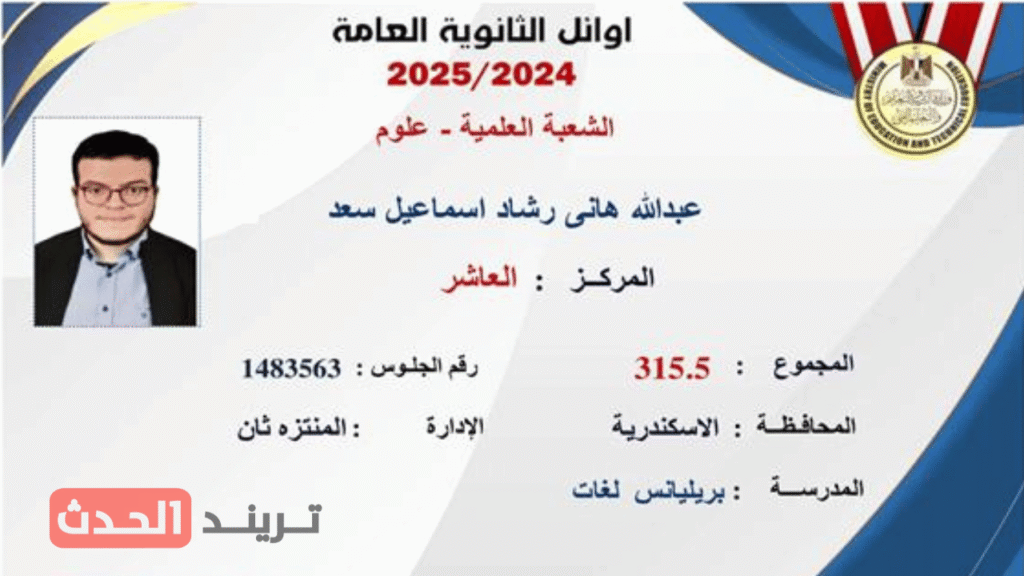 العاشر على الثانوية العامة 2025.. أرغب في دراسة المخ والأعصاب
